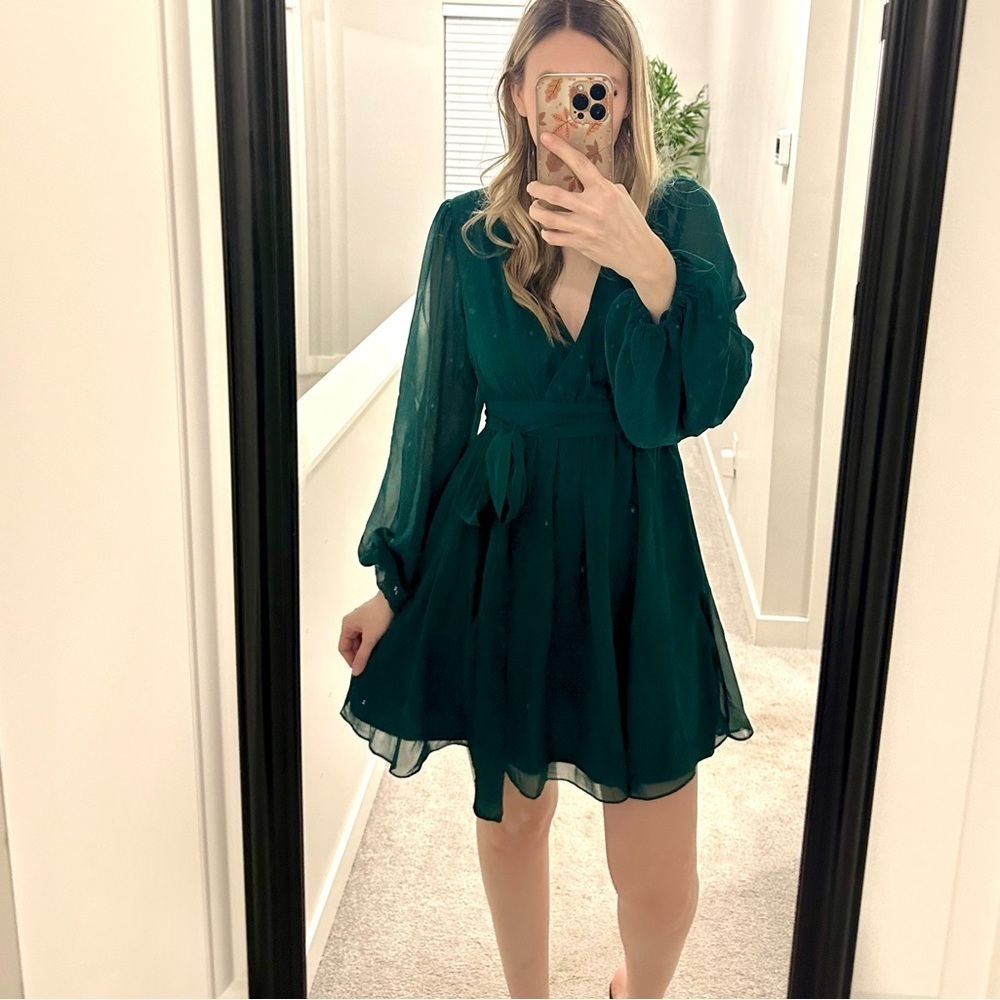 Goddiva Green Mini Dress - Picture 3 of 4